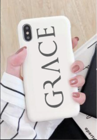 JMT-452426 Cartoon Letter Back Cover Phone Case for iPhone X - TPU Material in White and Black