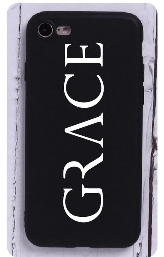 JMT-452426 Cartoon Letter Back Cover Phone Case for iPhone X - TPU Material in White and Black
