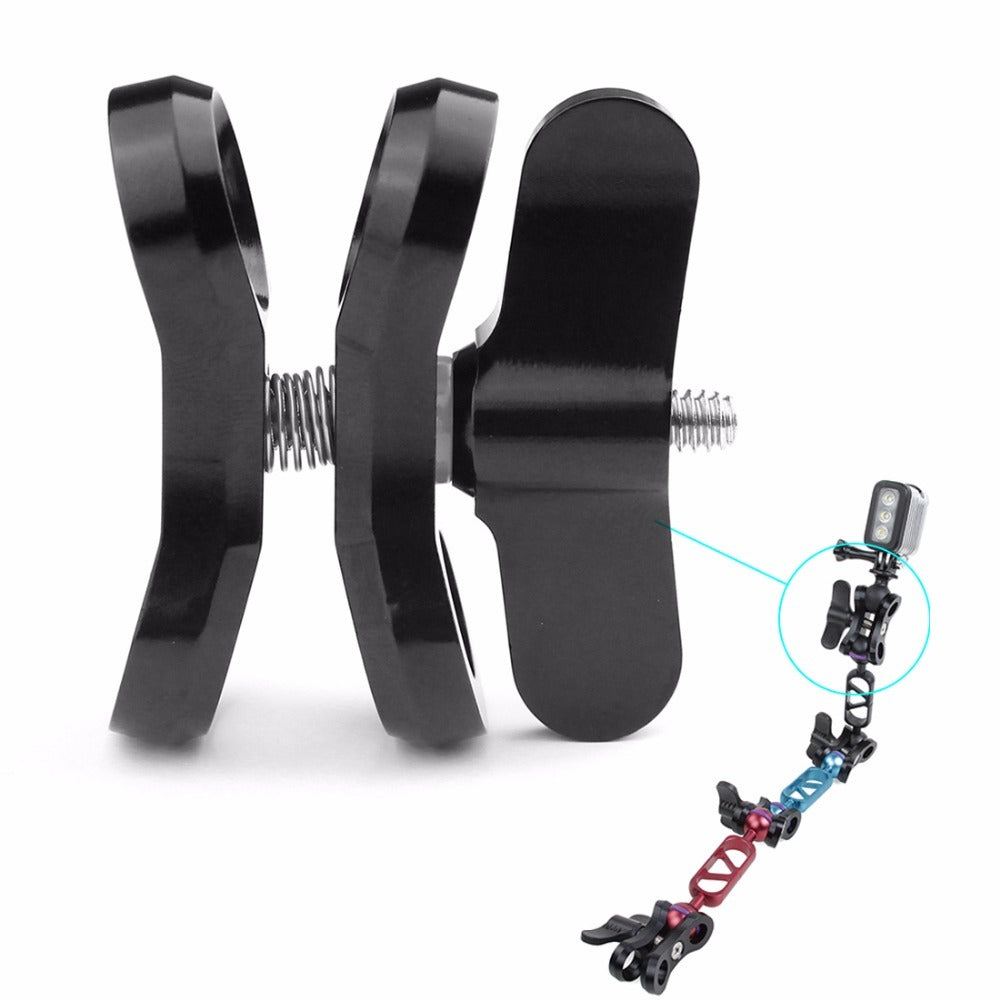 JMT-452618 Diving Photography Butterfly Clip - Aluminum Alloy Metal Camera Light Ball Head Clip