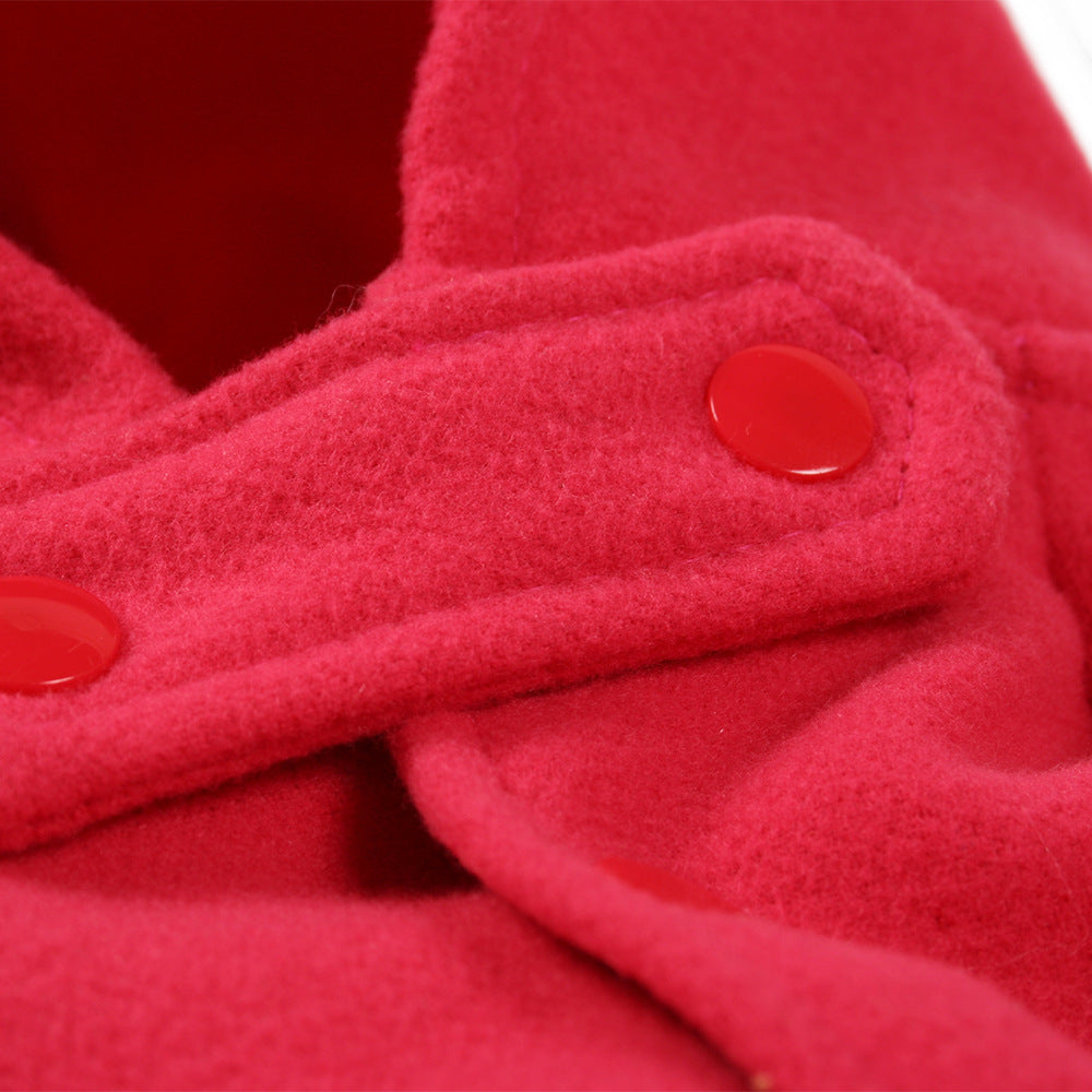 JMT-453002 Classic Hooded Double-Sided Wool Pet Trench Coat for Small Dogs - Warm & Stylish Winter Apparel