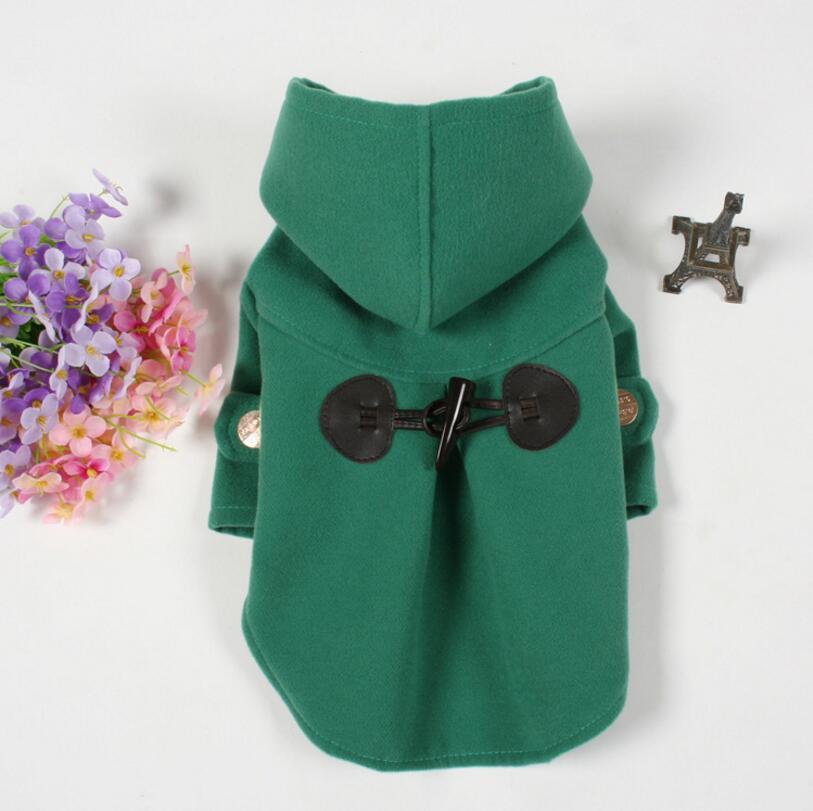 JMT-453002 Classic Hooded Double-Sided Wool Pet Trench Coat for Small Dogs - Warm & Stylish Winter Apparel