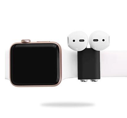 JMT-453386 AirPods Silicone Holder Strap Compatible with Apple Watch - Anti-Lost, Durable, Lightweight Design for Active Lifestyle