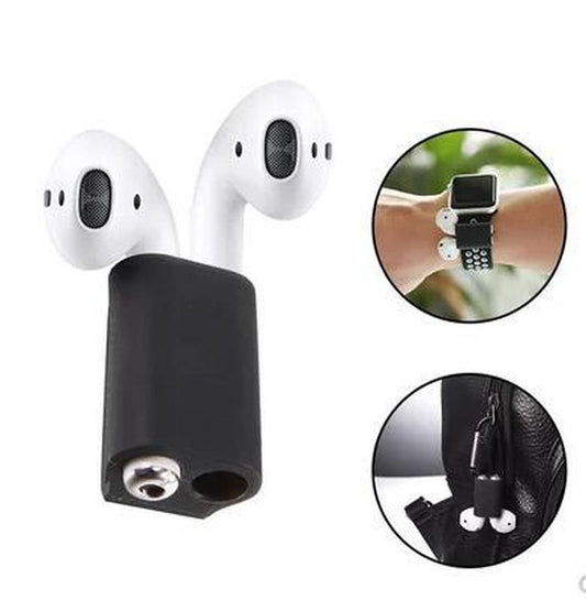 JMT-453386 AirPods Silicone Holder Strap Compatible with Apple Watch - Anti-Lost, Durable, Lightweight Design for Active Lifestyle