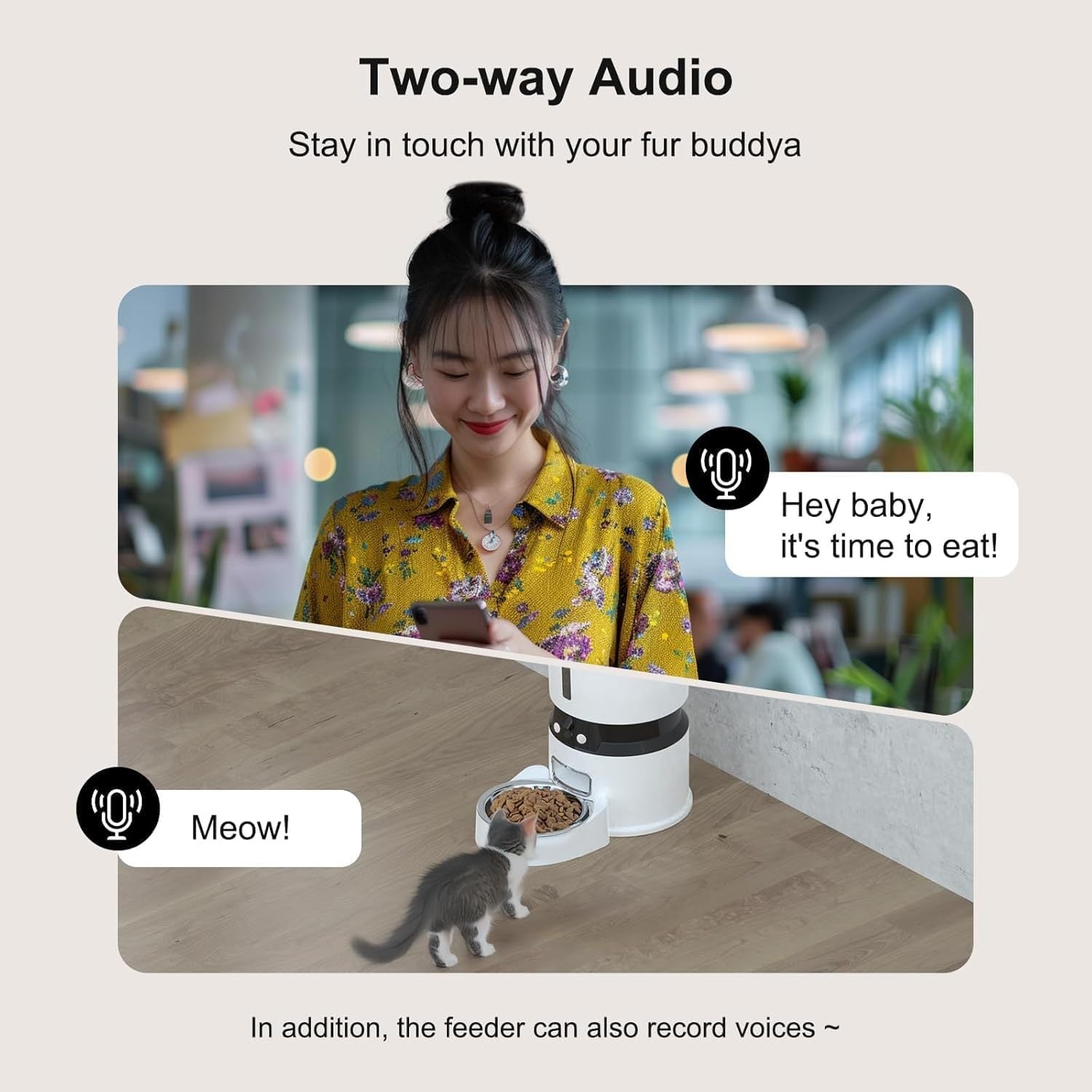 JMT-454410 Automatic Pet Feeder with 1080P HD Camera and Smart APP Control – 4L Capacity for Timed Meals