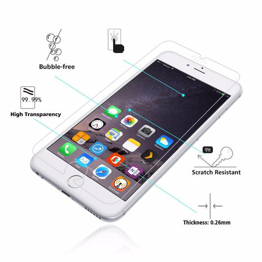 JMT-454410 Tempered Glass Screen Protector for Apple Phones - Anti-Reflective, Anti-Fingerprint, HD Clarity