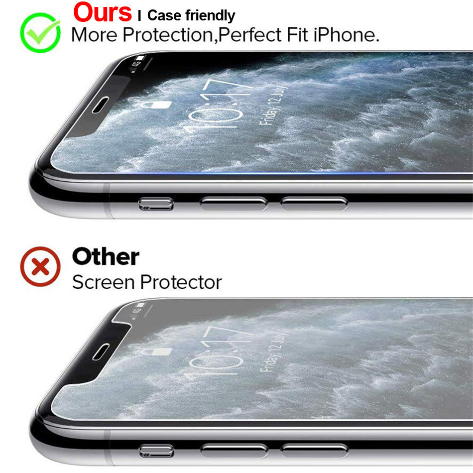 JMT-454410 Tempered Glass Screen Protector for Apple Phones - Anti-Reflective, Anti-Fingerprint, HD Clarity