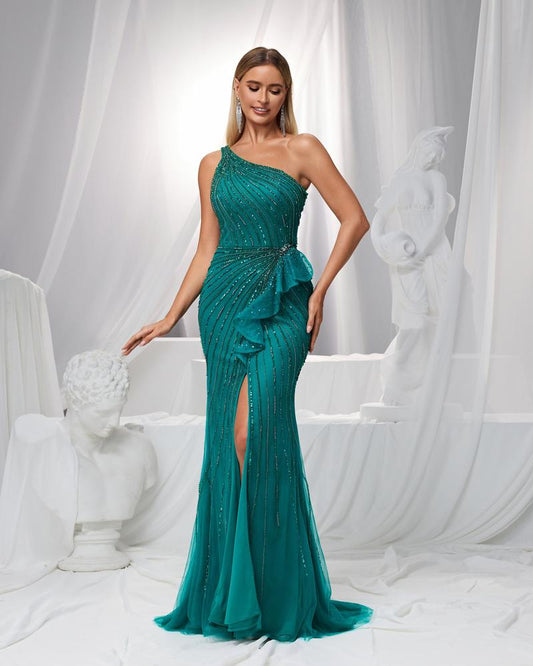 JMT-454474 Elegant Green Women's Dress SH0158