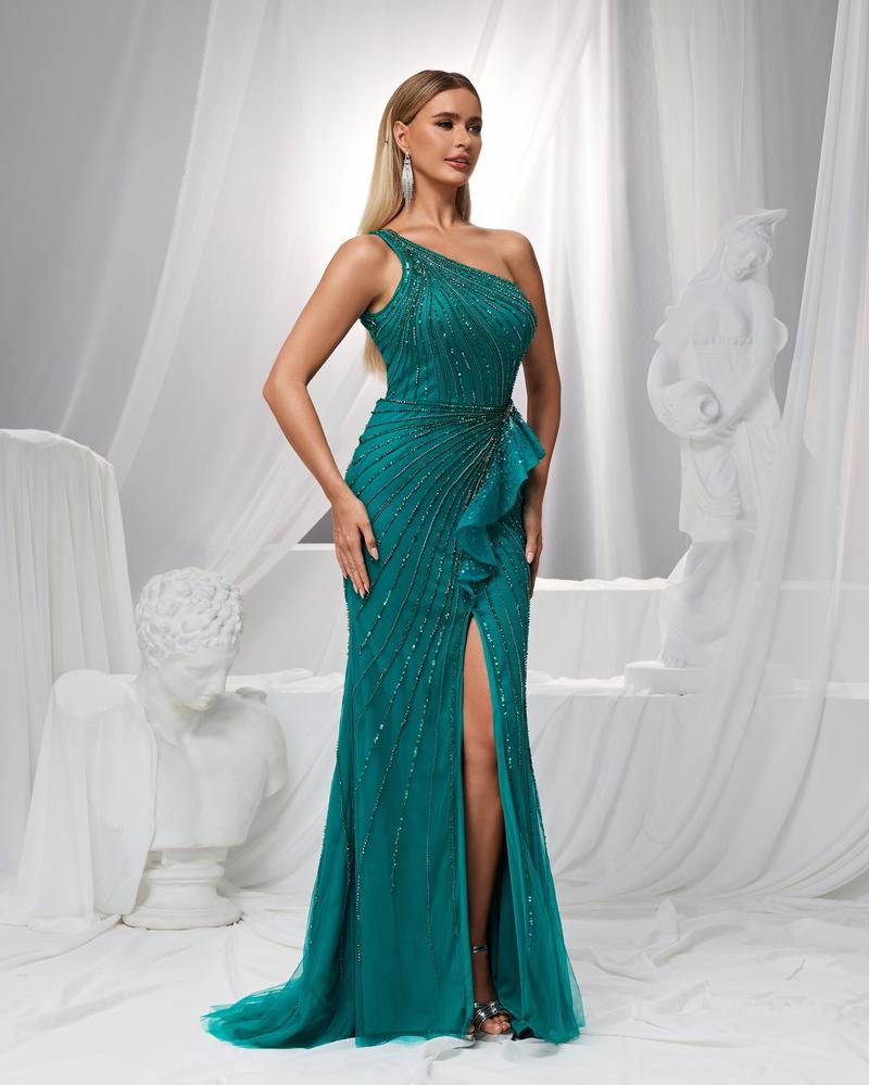 JMT-454474 Elegant Green Women's Dress SH0158