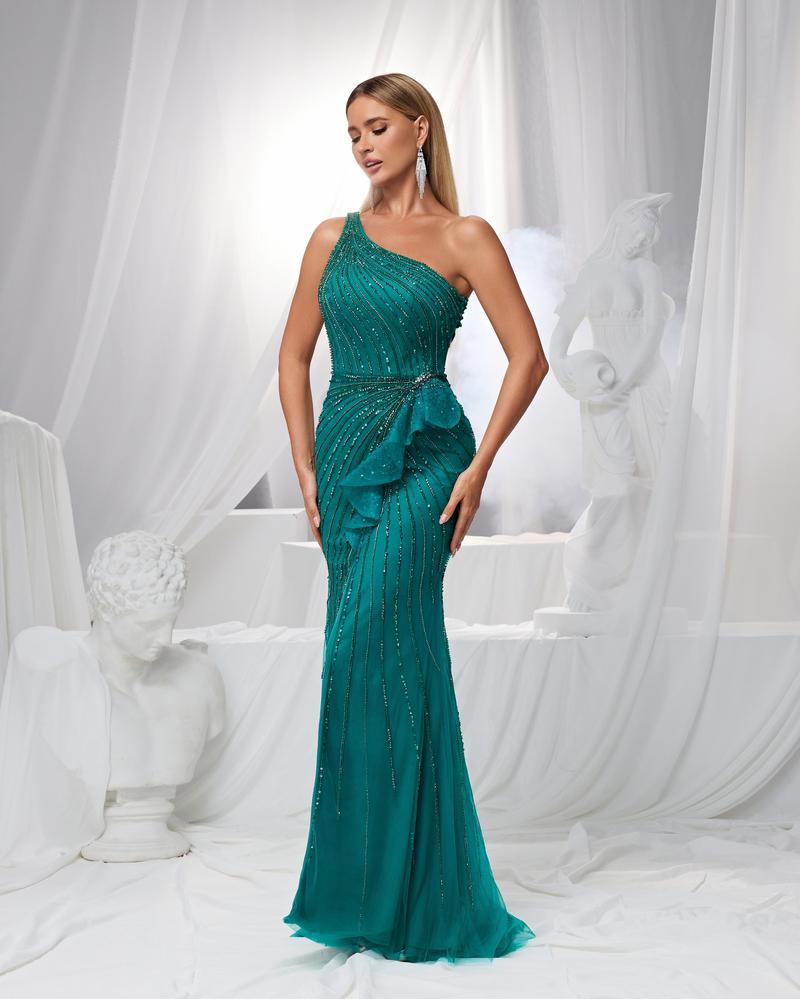JMT-454474 Elegant Green Women's Dress SH0158