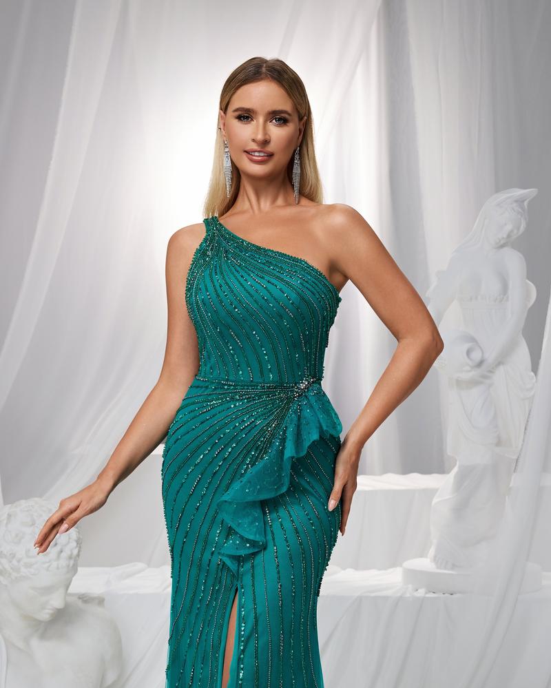 JMT-454474 Elegant Green Women's Dress SH0158
