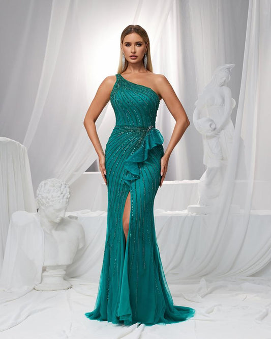 JMT-454474 Elegant Green Women's Dress SH0158
