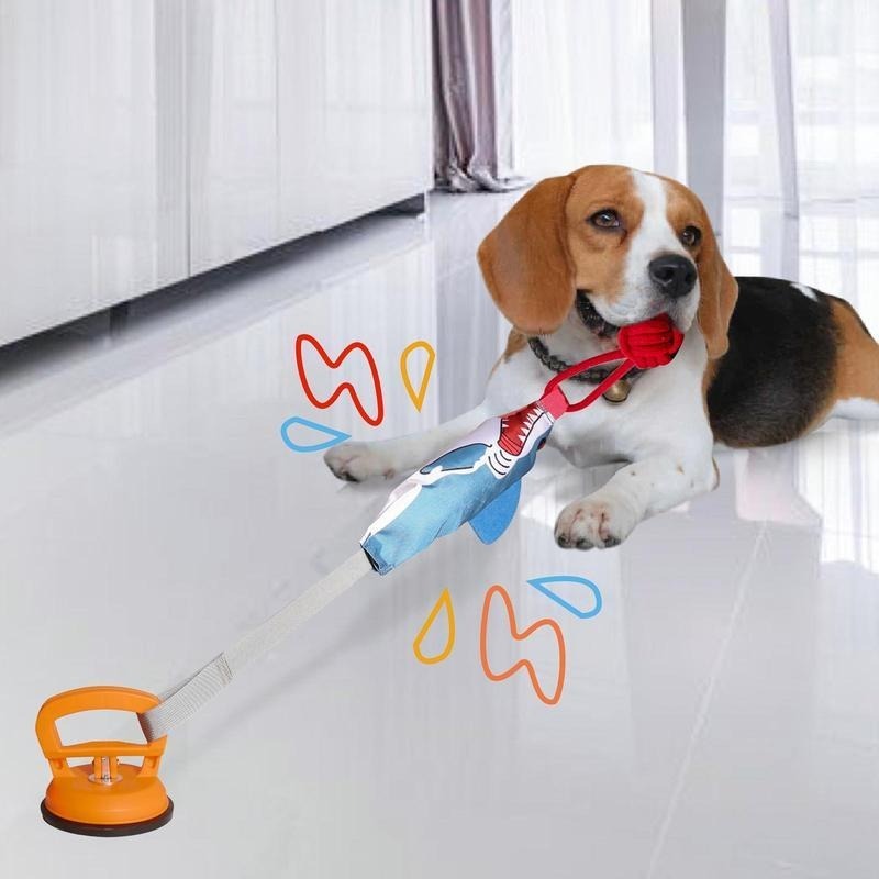 JMT-454538 Interactive Shark-Shaped Pet Toy with Suction Cup for Dogs and Cats - Durable Chew and Squeaky Toy for Dental Care and Anxiety Relief
