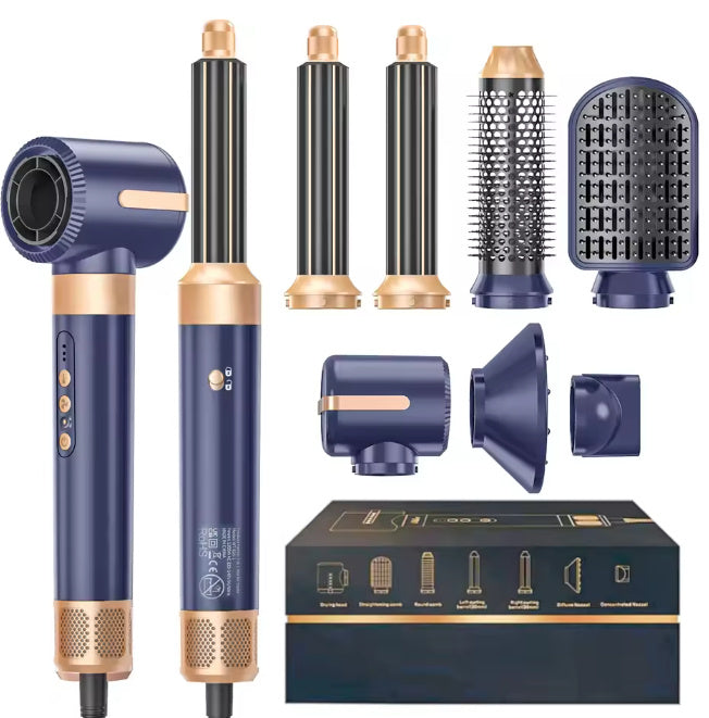 JMT-454538 Multifunctional 7-in-1 High-Speed Hair Dryer and Straightening Comb with Negative Ion Technology