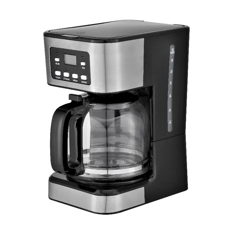 JMT-454666 Professional 1.5 L Drip Coffee Maker with LED Display for 12 Cups Brewing