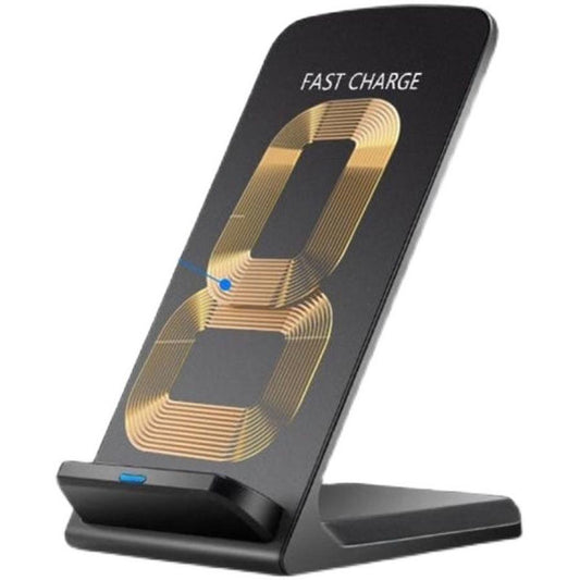 JMT-454730 30W Vertical Wireless Fast Charger for Smartphones - Elegant Design in Black and White