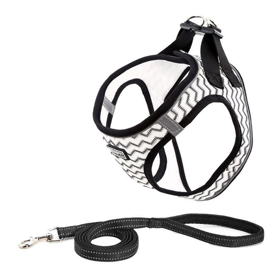 JMT-454730 Lightweight Reflective Dog Chest Harness and Leash Set for All Breeds