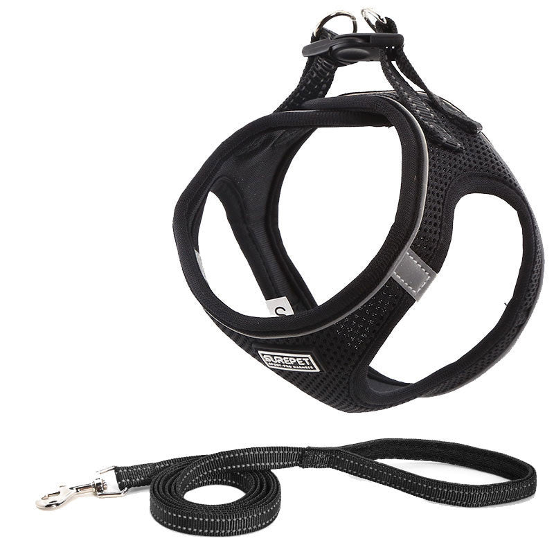 JMT-454730 Lightweight Reflective Dog Chest Harness and Leash Set for All Breeds