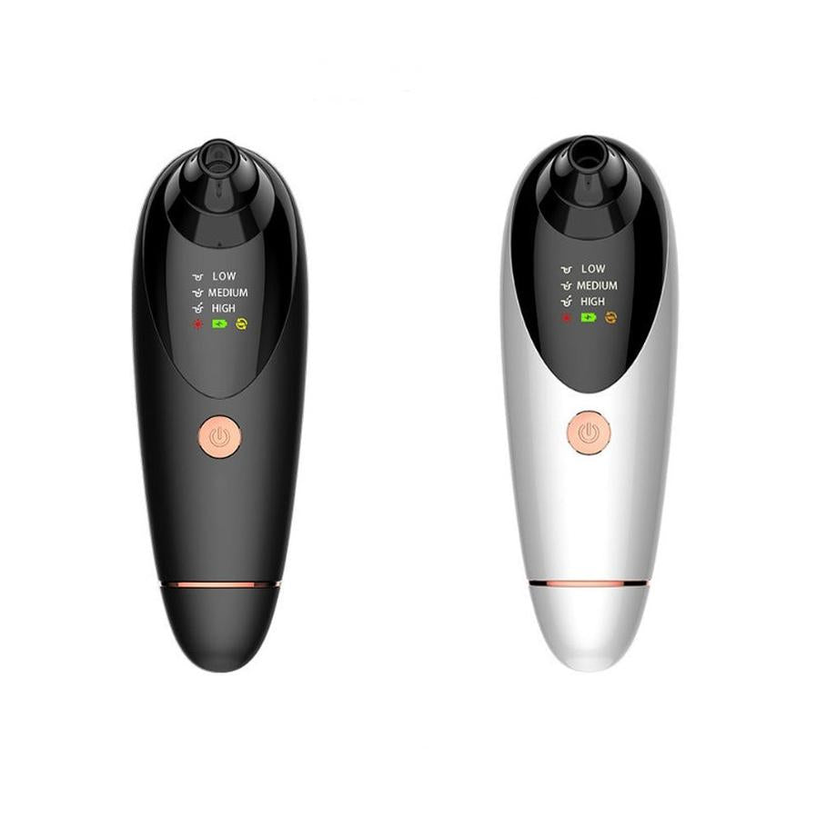 JMT-454794 Multi-Function Beauty Instrument with Heat, Vibration, and Vacuum Suction in Black and White