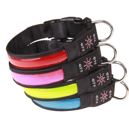 JMT-455050 Rechargeable Luminous Dog Collar in Multiple Colors for All Breeds