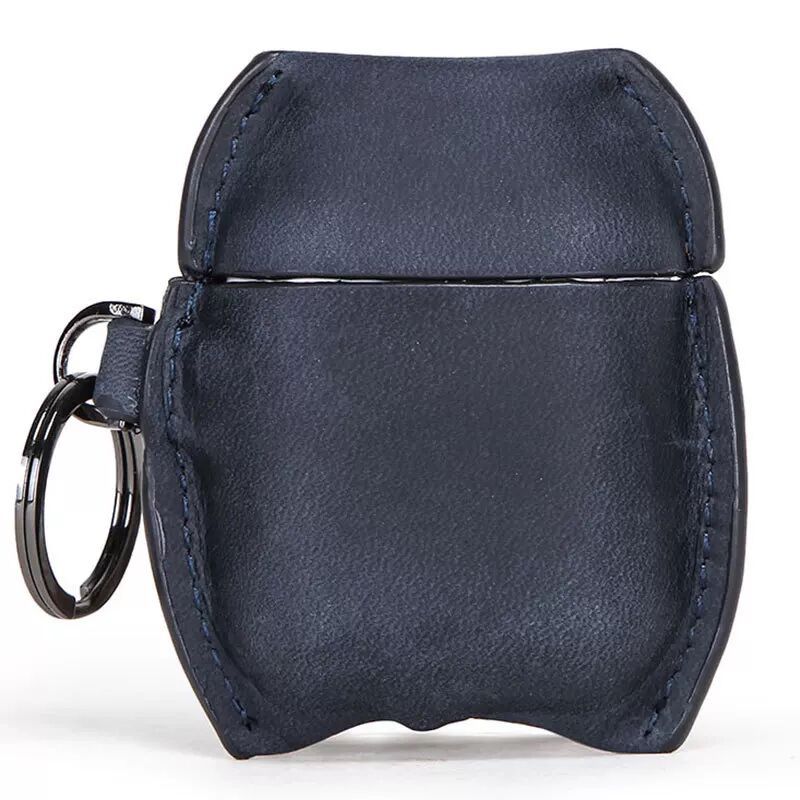 JMT-455370 Leather Case for AirPods 1/2 Generation - Soft Shell in Brown, Sapphire Blue, or Wine Red