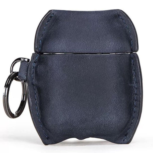JMT-455370 Leather Case for AirPods 1/2 Generation - Soft Shell in Brown, Sapphire Blue, or Wine Red