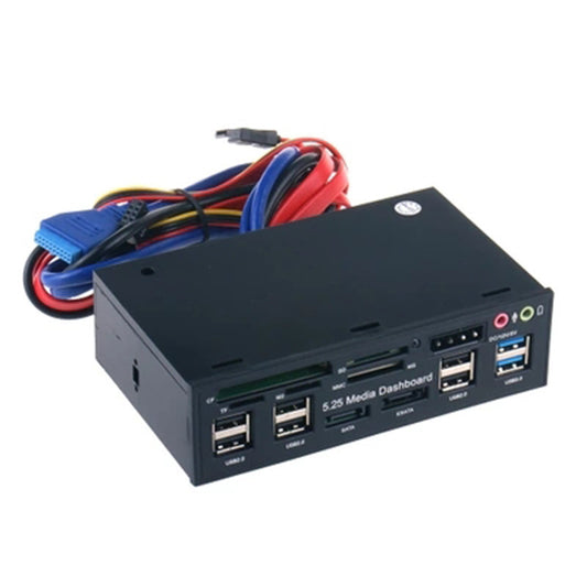 JMT-455498 External CD-ROM Drive with USB 3.0 and Multifunctional Card Reader for CF, SD, TF, MicroSD, MS Pro, and MS Micro (M2)