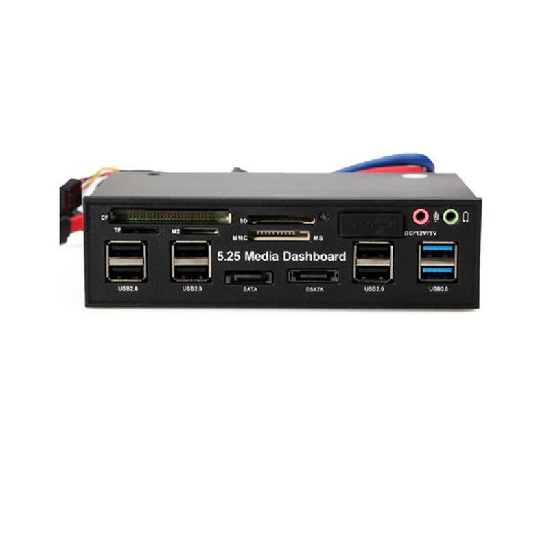 JMT-455498 External CD-ROM Drive with USB 3.0 and Multifunctional Card Reader for CF, SD, TF, MicroSD, MS Pro, and MS Micro (M2)