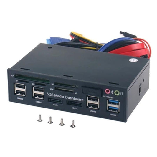 JMT-455498 External CD-ROM Drive with USB 3.0 and Multifunctional Card Reader for CF, SD, TF, MicroSD, MS Pro, and MS Micro (M2)