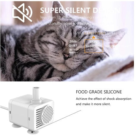 JMT-455562 Automatic Pet Water Dispenser Pump with Adjustable Flow and Quiet Operation