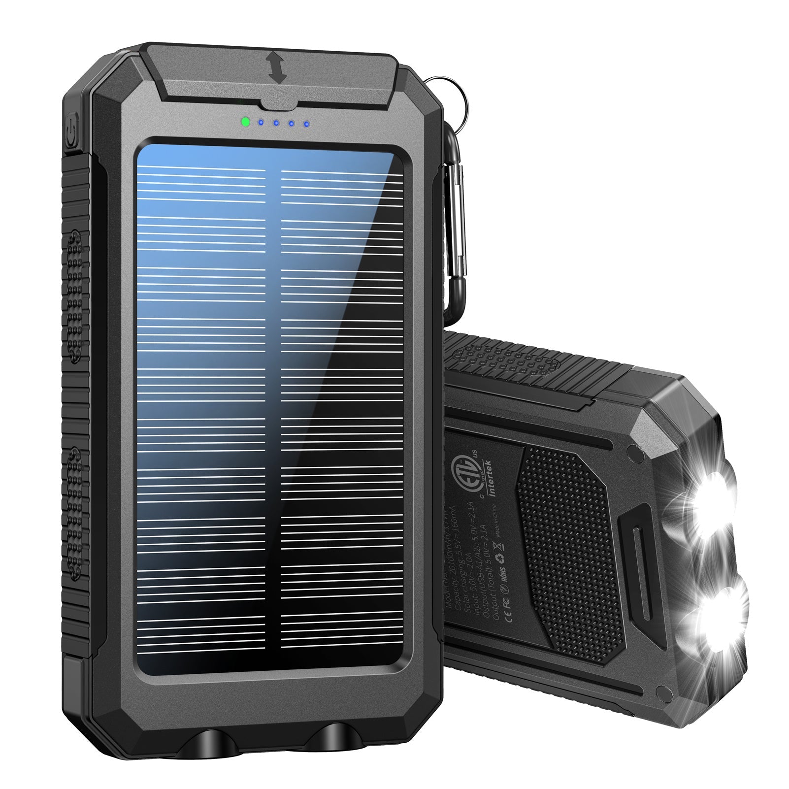 JMT-456714 Portable Solar Power Bank for Charging Phones and Devices