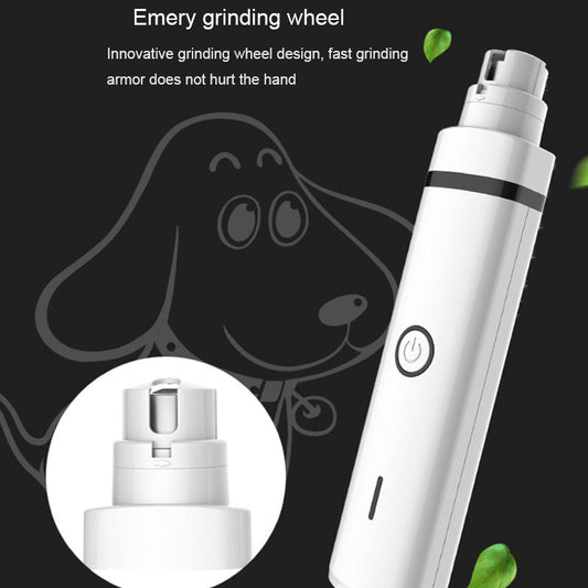 JMT-456778 Pet Grooming Clipper with Nail Grinding Head and Trimming Attachments - Model G12 in White and Black