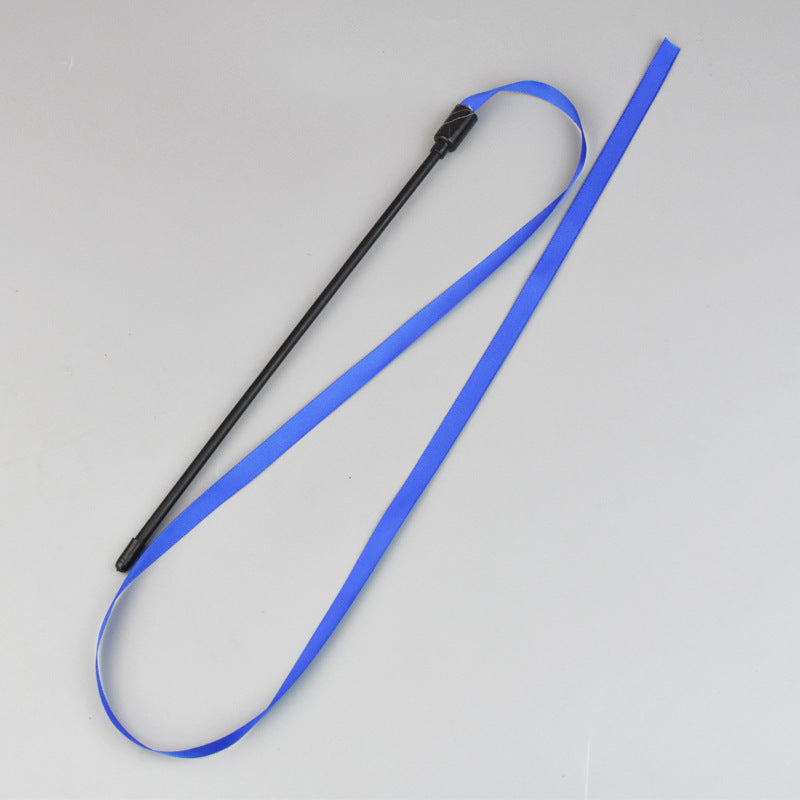 JMT-456842 Colorful Interactive Cat Teaser Wand with Soft Satin Ribbons for Cat Playtime