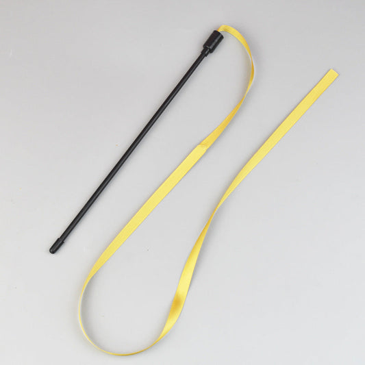 JMT-456842 Colorful Interactive Cat Teaser Wand with Soft Satin Ribbons for Cat Playtime