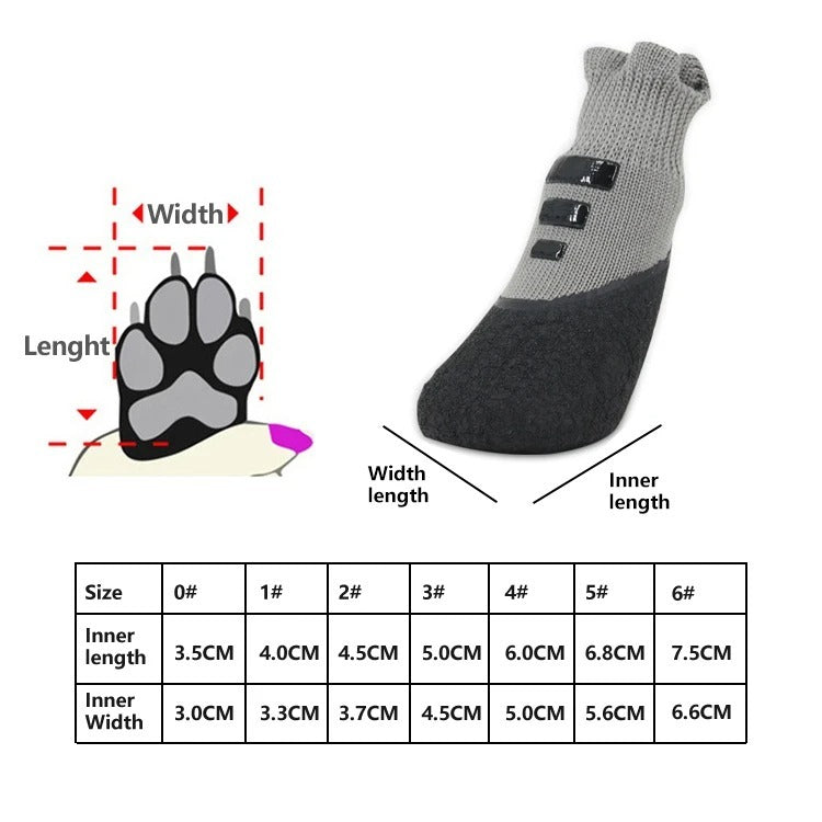 JMT-457162 Waterproof Anti-Slip Pet Shoes for Outdoor Use – Warm and Wear-Resistant Dog Sneakers