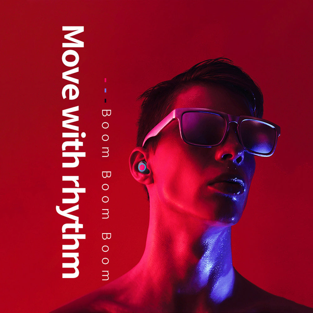 JMT-457354 Wireless Bluetooth Headset with 10m Range, 5-Hour Battery Life and Charging Case