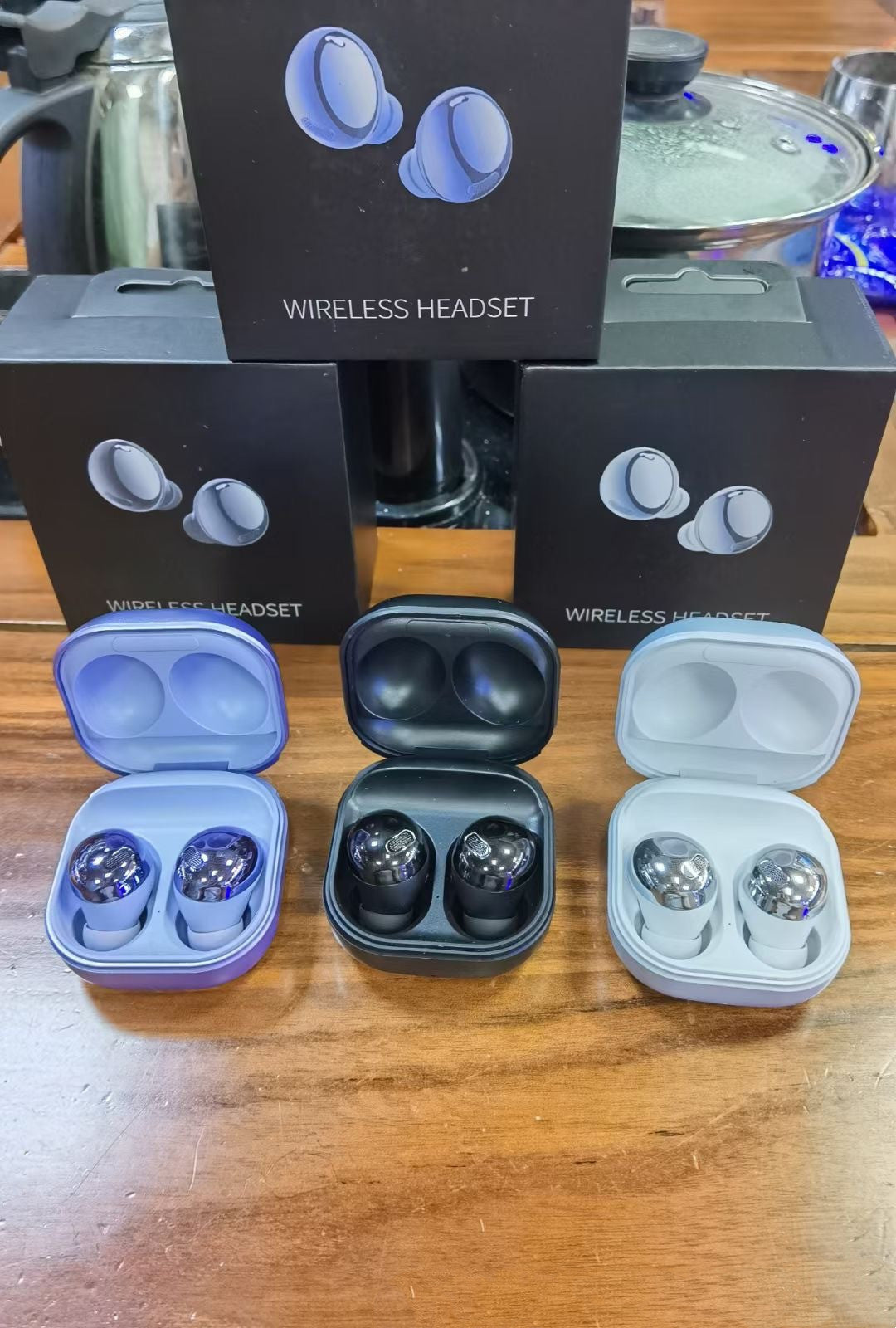 JMT-457674 Stereo Touch Wireless Binaural Bluetooth Headset with Power Display and Voice Control