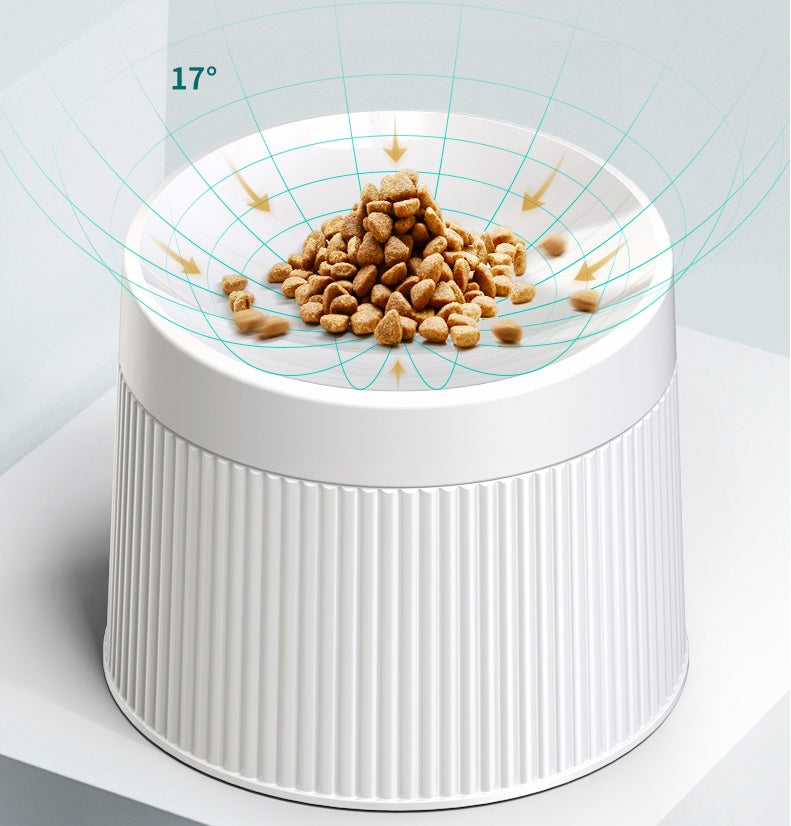 JMT-457866 Geometric Double Cat Bowl - A5 Food Grade Melamine, 194mm Diameter, 145mm Height