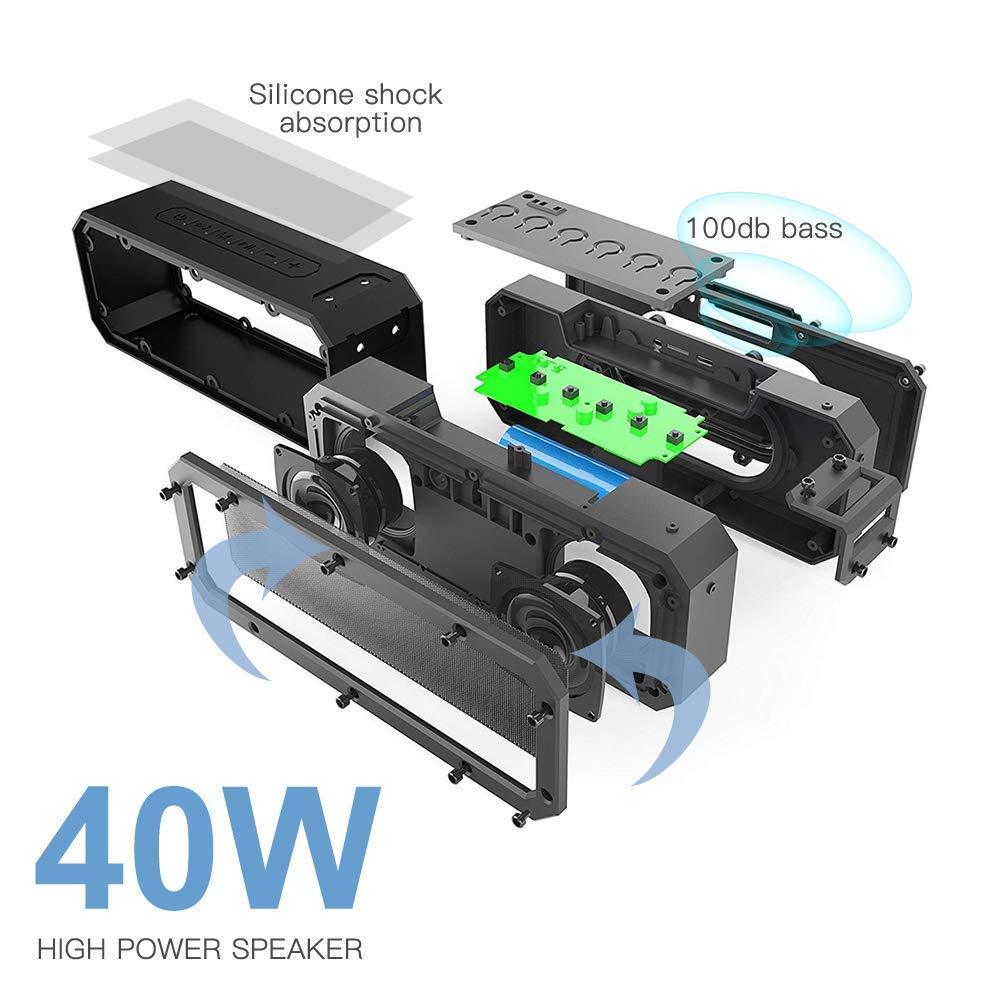 JMT-457866 Portable 40W Waterproof Bluetooth Speaker with Long Battery Life and Multiple Playback Options