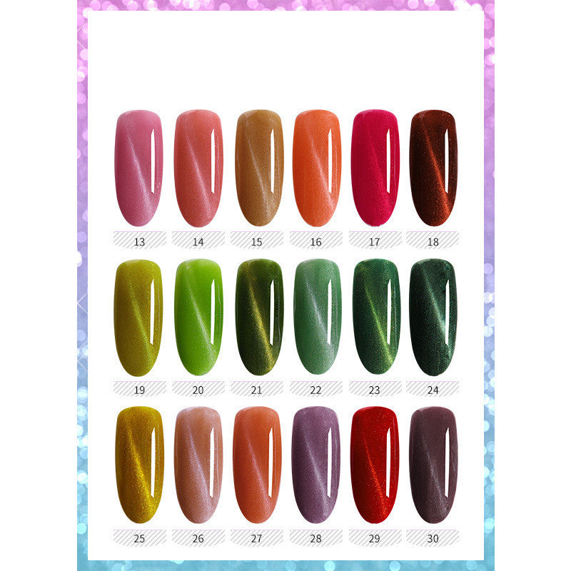 JMT-457994 Cat's Eye Nail Polish Glue Set for Phototherapy - 10ml, 48 Color Options