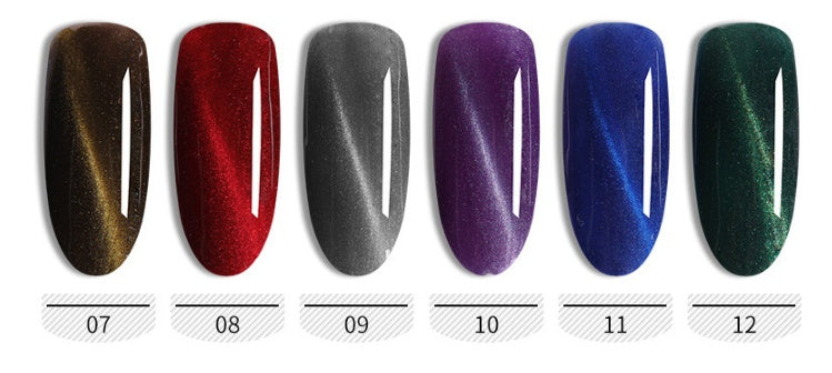 JMT-457994 Cat's Eye Nail Polish Glue Set for Phototherapy - 10ml, 48 Color Options