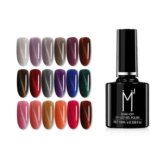 JMT-457994 Cat's Eye Nail Polish Glue Set for Phototherapy - 10ml, 48 Color Options