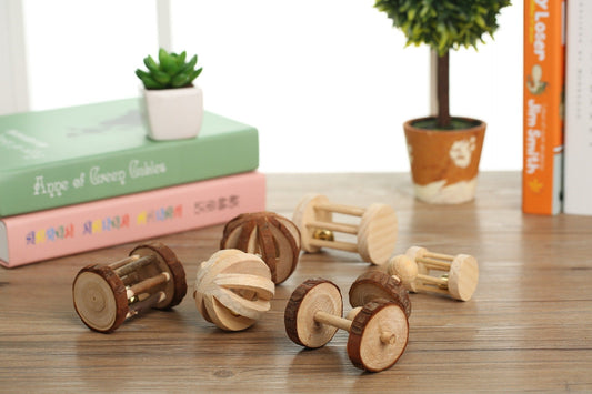 JMT-457994 Natural Wooden Toy for Small Pets - Ideal for Hamsters, Birds, Cats, Dogs, and Rabbits