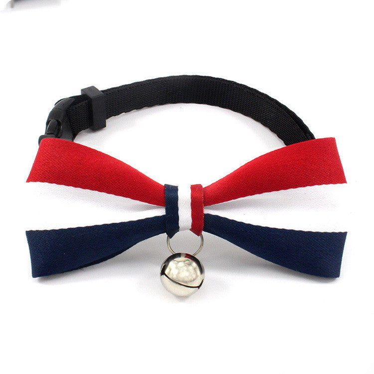 JMT-458506 Monochrome Nylon Cat Bell Collar - British Style for Everyday Use
