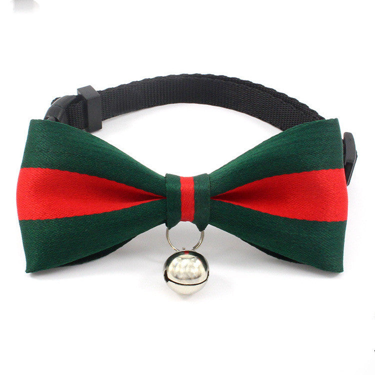 JMT-458506 Monochrome Nylon Cat Bell Collar - British Style for Everyday Use