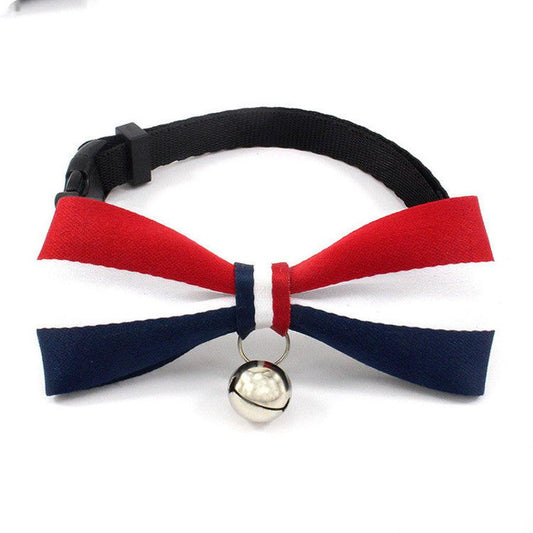 JMT-458506 Monochrome Nylon Cat Bell Collar - British Style for Everyday Use