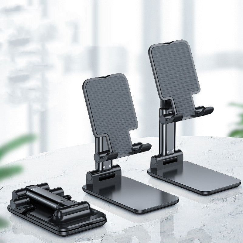 JMT-458698 Multi-Function Mobile Phone and Tablet Folding Stand - Adjustable Desktop Holder in Pearl White and Cool Black