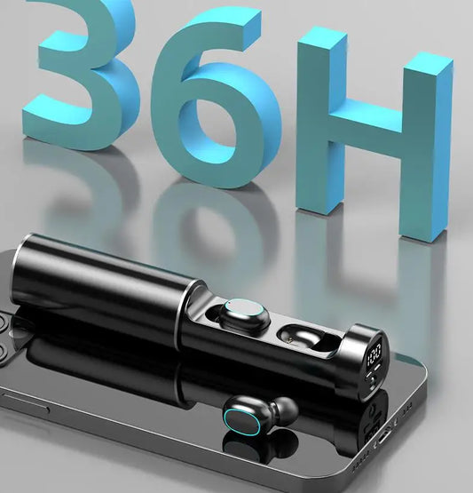 JMT-459018 Mini Sports Wireless Earbuds with Touch Control, Bluetooth 5.2, Flashlight & Microphone