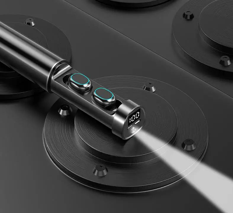 JMT-459018 Mini Sports Wireless Earbuds with Touch Control, Bluetooth 5.2, Flashlight & Microphone