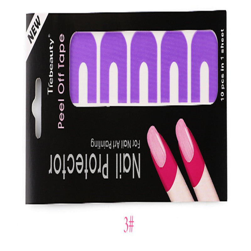 JMT-459146 Nail Art Spill Prevention Sticker - 5 Color Options for Mess-Free Polish Application