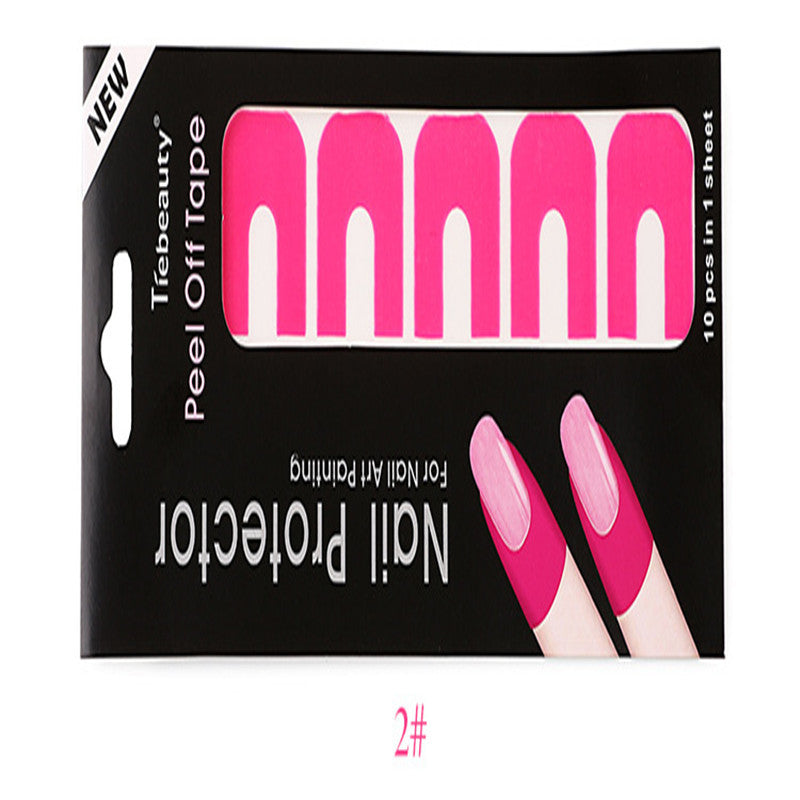 JMT-459146 Nail Art Spill Prevention Sticker - 5 Color Options for Mess-Free Polish Application